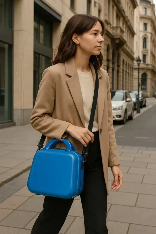 Makeup Suitcase & Hand Luggage-Blue - RELIANCE