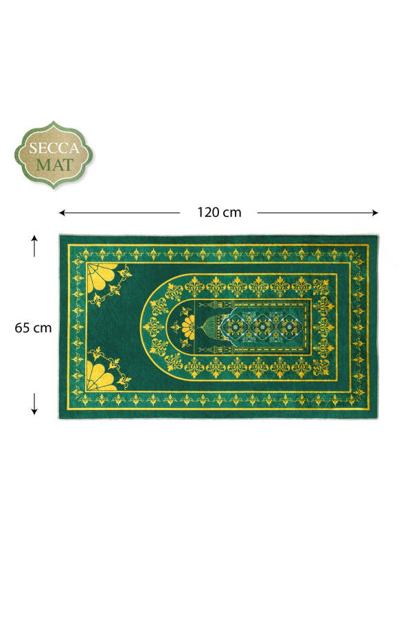 Makhmali to'qimli namoz gilami 65x120 sm - 3