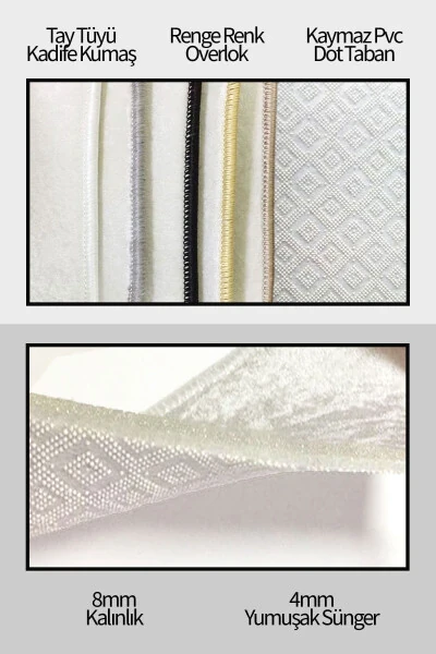 Makinede Yıkanabilir Kaymaz Taban Leke Tutmaz Eğitici Bebek Ve Çocuk Odası Halısı Oyun Matı-Gri - 4