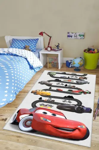 Makinede Yıkanabilir Kaymaz Taban Leke Tutmaz Eğitici Yol Desenli Bebek Ve Çocuk Halısı Oyun Matı - kırmızı 
