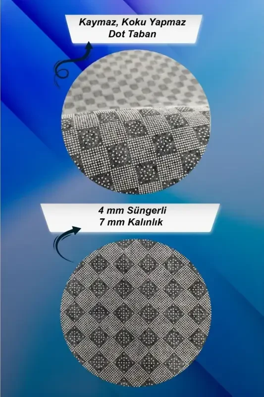 Makinede Yıkanır Kaymaz Tabanlı Filli Bebek Halısı Ar1019-Gri - 1