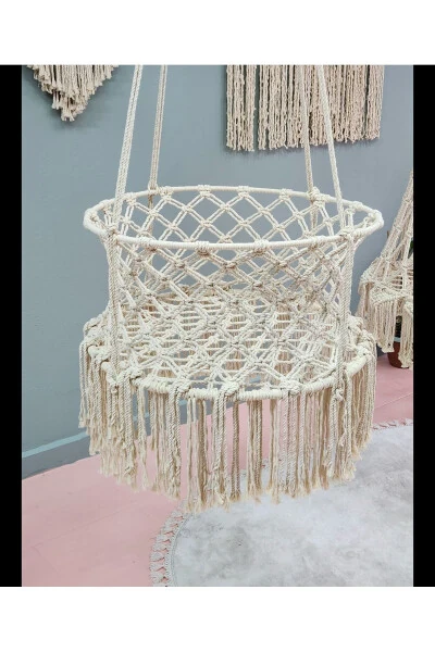 Makrome Beşik, 80 sm diametrli chaqaloq beshigi - ASLANBUTIK