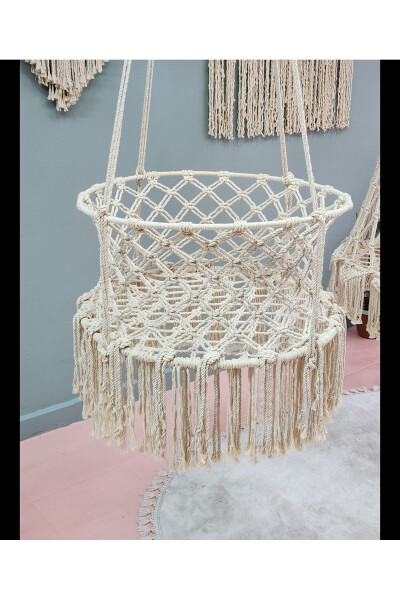 Makrome Beşik 80cm çap Bebek Beşiği - ASLANBUTIK