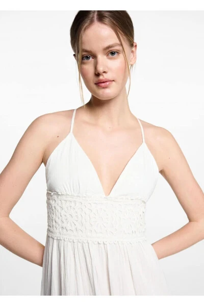 Макси-платье с рюшами - 5