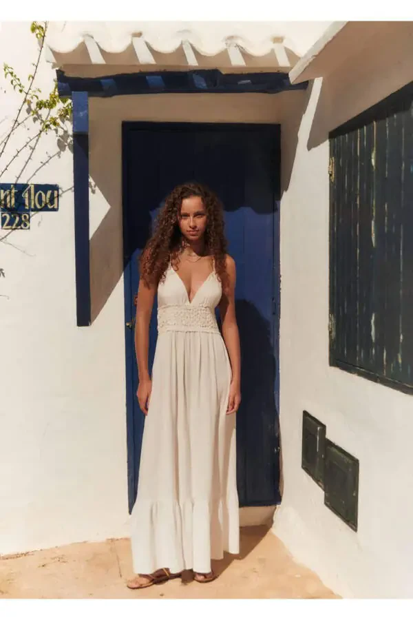 Макси-платье с рюшами - 6