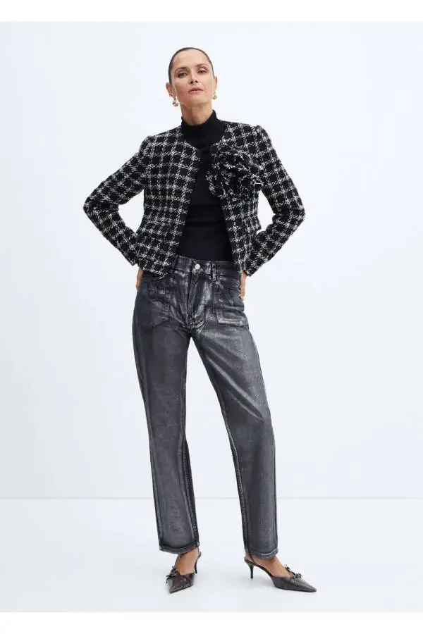 Максимальное цветочное твидовое жакет - 2