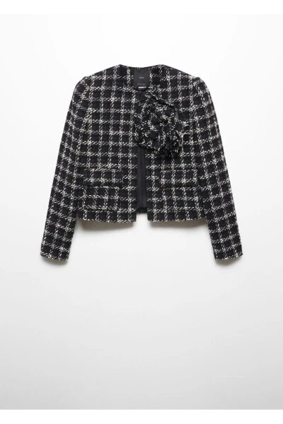 Максимальное цветочное твидовое жакет - 3