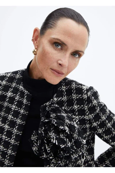 Максимальное цветочное твидовое жакет - 6