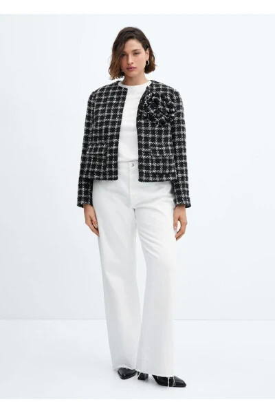 Максимальное цветочное твидовое жакет - 7