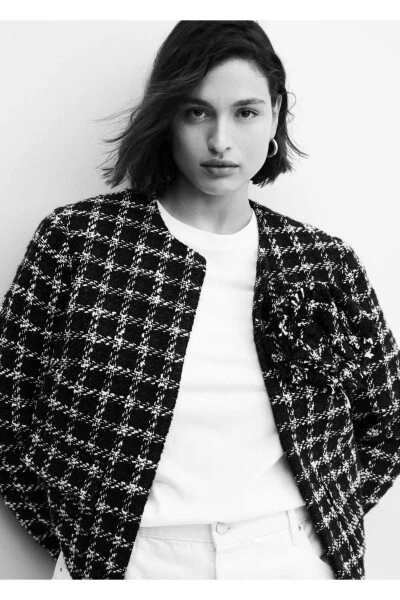 Максимальное цветочное твидовое жакет - 8