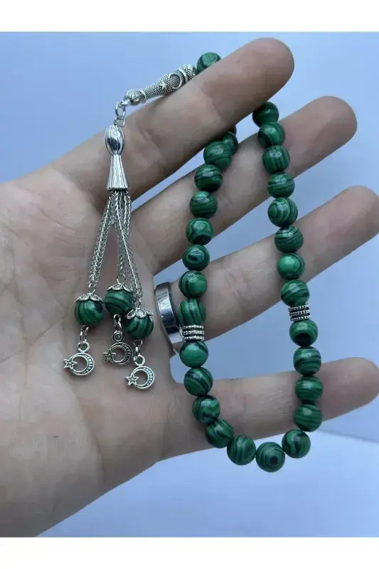 Malahite Stone Natural Stone Rosary Special Cocoon 33 - 8mm-Green - 3