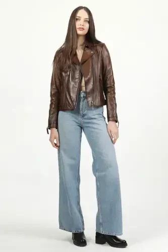 Malartic Ayollar Slimfit Haqiqiy Charm Kurtka Tuya Antik-TUYA ANTIK - 3