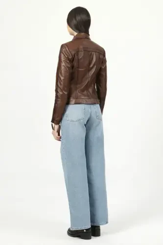 Malartic Ayollar Slimfit Haqiqiy Charm Kurtka Tuya Antik-TUYA ANTIK - 6