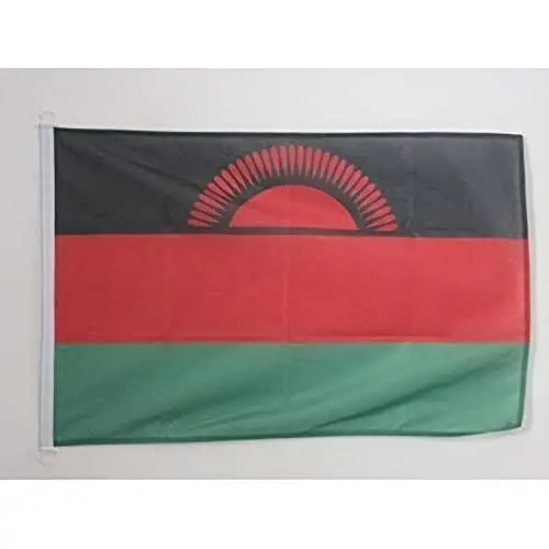 Malawi NAUTICAL Flag 18'' x 12'' - Malawian flags 30 x 45 cm. - Banner 12x18 in for boat - AZ FLAG 