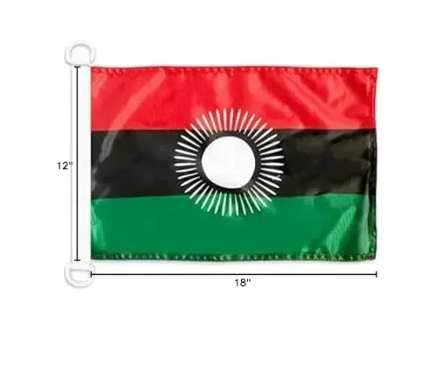 Malawi Eski DENGIZ bayrog'i 18'' x 12'' - Ilgari Malaviyalik bayroqlar 30 x 45 sm. - Qayiq uchun banner 12x18 dyuym - AZ FLAG - 5