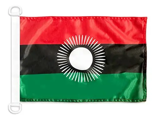 Malawi Eski DENGIZ bayrog'i 18'' x 12'' - Ilgari Malaviyalik bayroqlar 30 x 45 sm. - Qayiq uchun banner 12x18 dyuym - AZ FLAG 