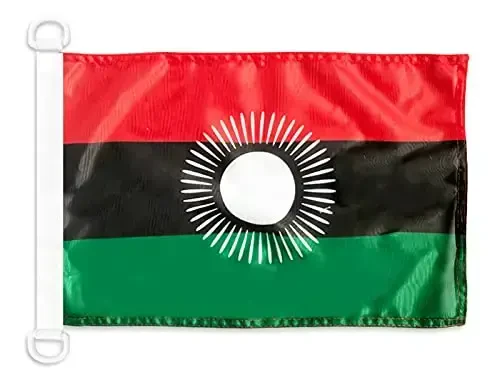 Malawi Old NAUTICAL Flag 18'' x 12'' - Former Malawian flags 30 x 45 cm. - Banner 12x18 in for boat - AZ FLAG 