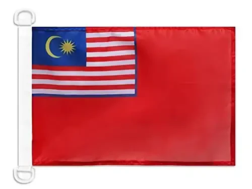 Malayziya Fuqarolik Ensaign NAUTICAL Bayrog'i 18'' x 12'' - Malayziyalik savdogar bayroqlari 30 x 45 sm. - Qayiq uchun Banner 12x18 dyuym - AZ FLAG 