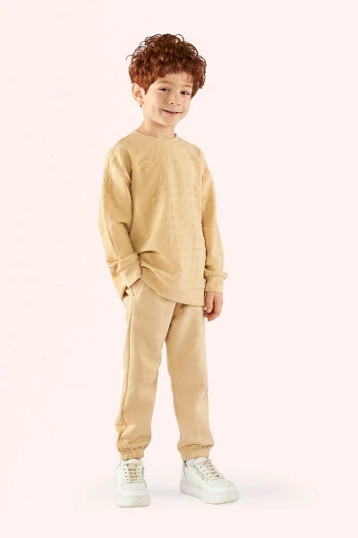 Мальчик Бежевый Свитшот-037 - PANÇO
