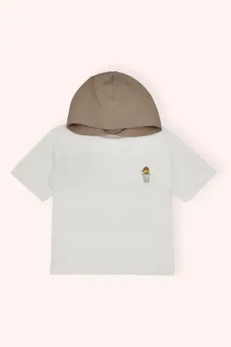 Мальчик Экрю Толстовка с капюшоном - 1