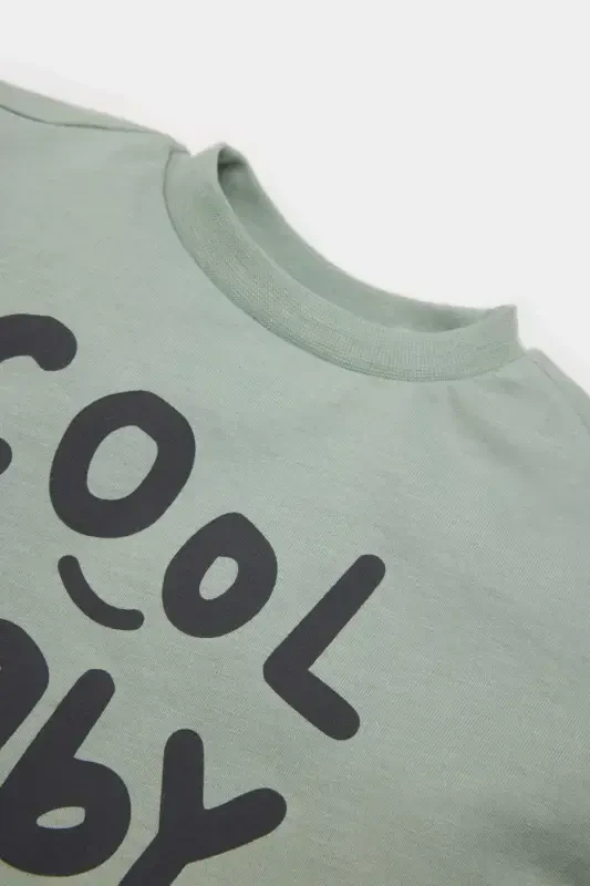 Мальчик Новорожденный Велосипедный Вырез С Принтом Трикотажный - 2