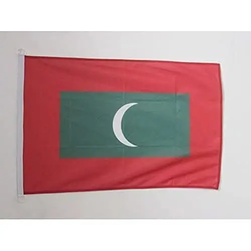 Maldives NAUTICAL Flag 18'' x 12'' - Maldivian flags 30 x 45 cm. - Banner 12x18 in for boat - AZ FLAG - AZ FLAG