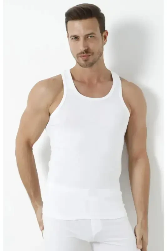 MALE ATHLETE RIBANA TANK TOP 2-PACK OPPORTUNITY 100% COTTON-White 0118 - 5