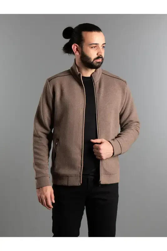 MALE MINK WICK CARDIGAN-MINK - ZEKİ ÖZER