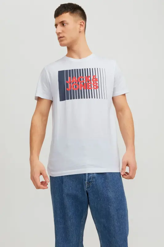 Male T-shirt-White - JACK & JONES