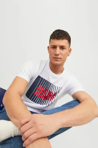 Male T-shirt-White - 4
