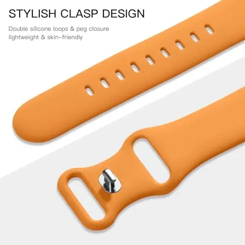Maledan 6 Pack Bands Apple Watch Band 38mm 40mm 41mm 42mm 44mm 45mm 46mm 49mm ayollar erkaklar uchun mos, iWatch Apple Watch Series 11 10 9 8 7 6 5 4 3 2 1 SE Ultra uchun yumshoq silikon sport bilaguzuk tasmasi - 3