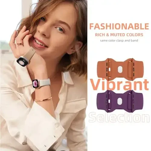 Maledan 6 Pack Bands Apple Watch Band 38mm 40mm 41mm 42mm 44mm 45mm 46mm 49mm ayollar erkaklar uchun mos, iWatch Apple Watch Series 11 10 9 8 7 6 5 4 3 2 1 SE Ultra uchun yumshoq silikon sport tasma. - 6