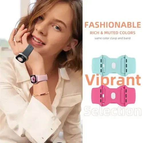 Maledan 6 Pack Bands Apple Watch Band 38mm 40mm 41mm 42mm 44mm 45mm 46mm 49mm ayollar erkaklar uchun mos, iWatch Apple Watch Series 11 10 9 8 7 6 5 4 3 2 1 SE Ultra uchun yumshoq silikon sport tasmasi - MALEDAN (1)