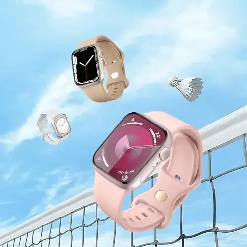 Maledan 6 Pack Bands Apple Watch Band 38mm 40mm 41mm 42mm 44mm 45mm 46mm 49mm ayollar erkaklar uchun mos keladi, iWatch Apple Watch Series 11 10 9 8 7 6 5 4 3 2 1 SE Ultra uchun yumshoq silikon sport tasmachasi - 5