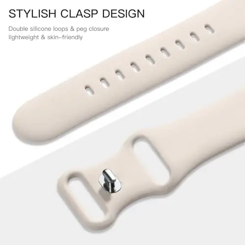 Maledan 6 Pack Bands Apple Watch Band 38mm 40mm 41mm 42mm 44mm 45mm 46mm 49mm Women Men uchun mos, iWatch Apple Watch Series 11 10 9 8 7 6 5 4 3 2 1 SE Ultra uchun yumshoq silikon sport bilaguzuk - 4