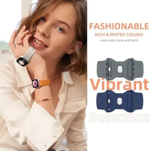 Maledan 6 Pack Bands Apple Watch Band 38mm 40mm 41mm 42mm 44mm 45mm 46mm 49mm Women Men uchun mos, iWatch Apple Watch Series 11 10 9 8 7 6 5 4 3 2 1 SE Ultra uchun yumshoq silikon sport bilaguzuk - 4