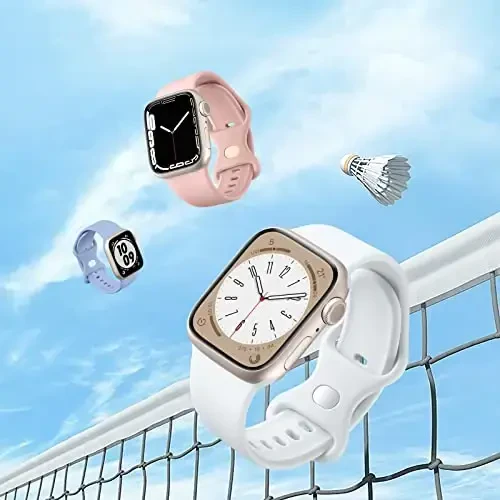 Maledan 6 Pack Bands Apple Watch Band 38mm 40mm 41mm 42mm 44mm 45mm 46mm 49mm Women Men uchun mos, iWatch Apple Watch Series 11 10 9 8 7 6 5 4 3 2 1 SE Ultra uchun yumshoq silikon sport bilaguzuk - 3