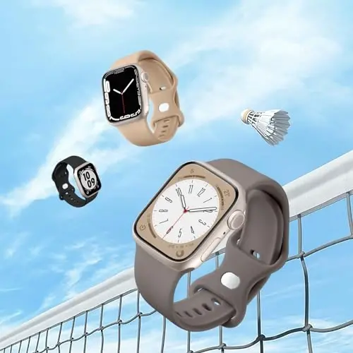 Maledan 6 Pack Bands Apple Watch Band 38mm 40mm 41mm 42mm 44mm 45mm 46mm 49mm Women Men uchun mos keladi, iWatch Apple Watch Series 11 10 9 8 7 6 5 4 3 2 1 SE Ultra uchun yumshoq silikon sport bandi - 3