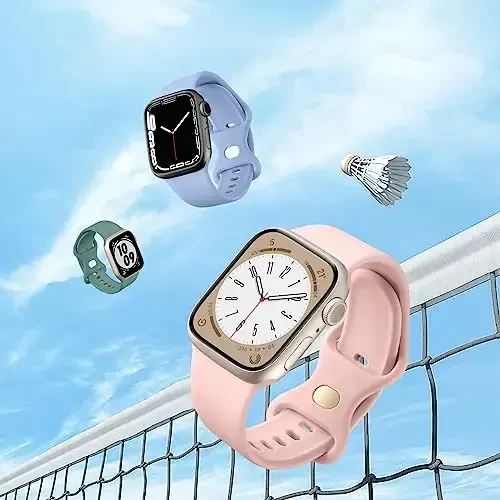 Maledan 6 Pack Bands Apple Watch Band 38mm 40mm 41mm 42mm 44mm 45mm 46mm 49mm Women Men uchun mos keladi, Yumshoq Silikon Sport Band iWatch Apple Watch Series 11 10 9 8 7 6 5 4 3 2 1 SE Ultra uchun tasma - 3