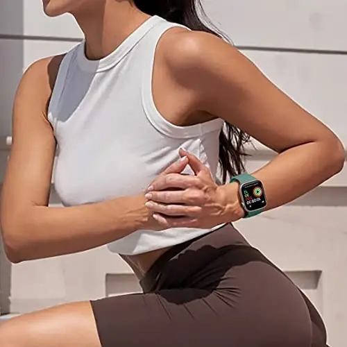 Maledan 6 Pack Bands Apple Watch Band 38mm 40mm 41mm 42mm 44mm 45mm 46mm 49mm Women Men uchun mos, yumshoq silikon Sport Band Strap iWatch Apple Watch Series 11 10 9 8 7 6 5 4 3 2 1 SE Ultra uchun - 4