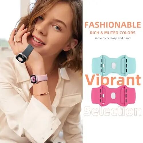 Maledan 6 Pack Bands Compatible with Apple Watch Band 44mm 45mm 46mm 49mm 42mm 38mm 40mm 41mm Women Men, Soft Sport Strap Replacement for Apple Watch iWatch Series 11 10 9 8 7 6 5 4 3 2 1 SE Ultra 3 - Maledan (1)