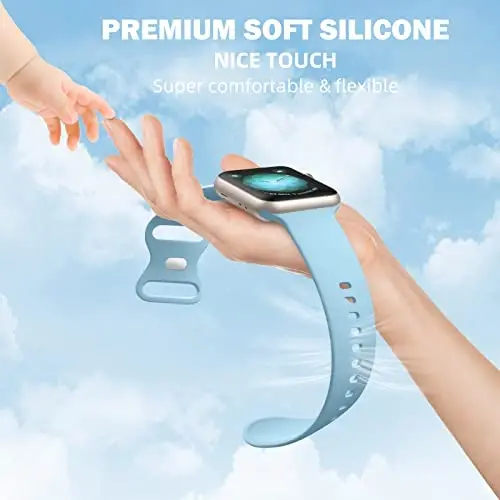 Maledan 6 Pack Bands Compatible for Apple Watch Band 38mm 40mm 41mm 42mm 44mm 45mm 46mm 49mm Women Men, Soft Silicone Sport Band Strap for iWatch Apple Watch Series 11 10 9 8 7 6 5 4 3 2 1 SE Ultra - 2