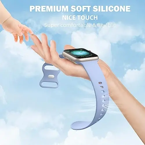 Maledan 6 Pack Bands Compatible for Apple Watch Band 38mm 40mm 41mm 42mm 44mm 45mm 46mm 49mm Women Men, Soft Silicone Sport Band Strap for iWatch Apple Watch Series 11 10 9 8 7 6 5 4 3 2 1 SE Ultra - 2