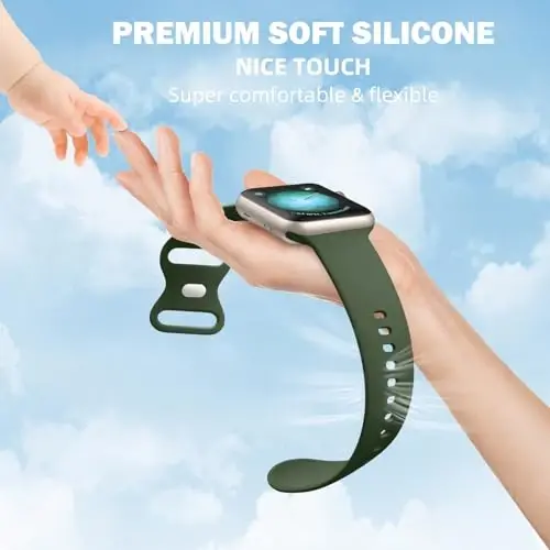 Maledan 6 Pack Bands Compatible for Apple Watch Band 38mm 40mm 41mm 42mm 44mm 45mm 46mm 49mm Women Men, Soft Silicone Sport Band Strap for iWatch Apple Watch Series 11 10 9 8 7 6 5 4 3 2 1 SE Ultra - 2