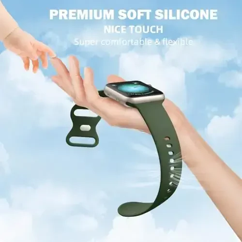 Maledan 6 Pack Bands Compatible for Apple Watch Band 38mm 40mm 41mm 42mm 44mm 45mm 46mm 49mm Women Men, Soft Silicone Sport Band Strap for iWatch Apple Watch Series 11 10 9 8 7 6 5 4 3 2 1 SE Ultra - MALEDAN (1)