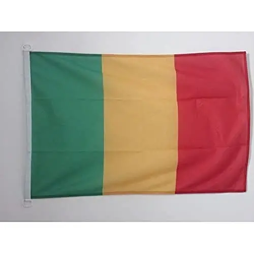 Mali NAUTICAL Flag 18'' x 12'' - Malian flags 30 x 45 cm. - Banner 12x18 in for boat - AZ FLAG 