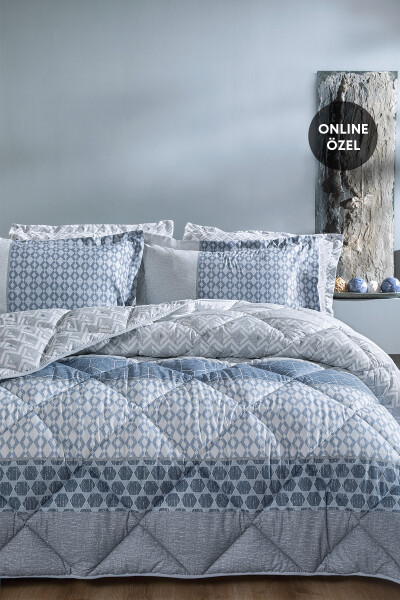 Malin Double Sleep Set - Blue - YATAŞ