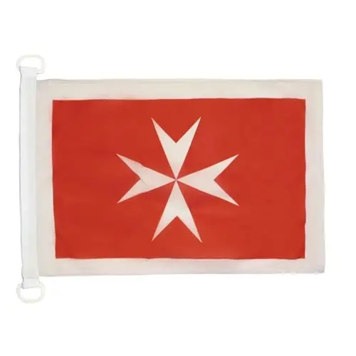Malta Civil Ensign NAUTICAL Flag 18'' x 12'' - Maltese merchant flags 30 x 45 cm. - Banner 12x18 in for boat - AZ FLAG - AZ FLAG