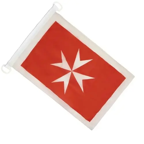 Malta Civil Ensign NAUTICAL Flag 18'' x 12'' - Maltese merchant flags 30 x 45 cm. - Banner 12x18 in for boat - AZ FLAG - 2