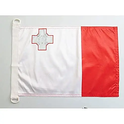 Malta NAUTICAL Flag 18'' x 12'' - Maltese flags 30 x 45 cm. - Banner 12x18 in for boat - AZ FLAG - 1